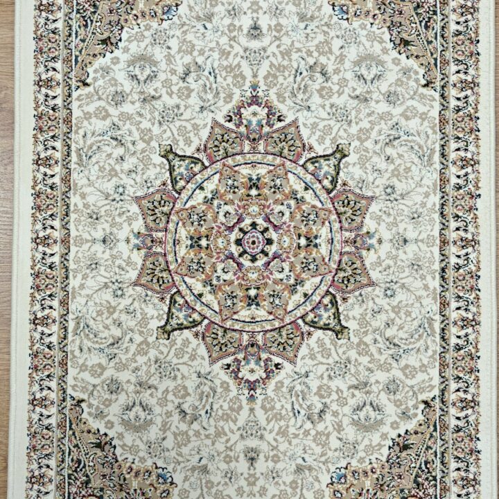 Компактный персидский коврик Jeyran 50×80 см, кремовый