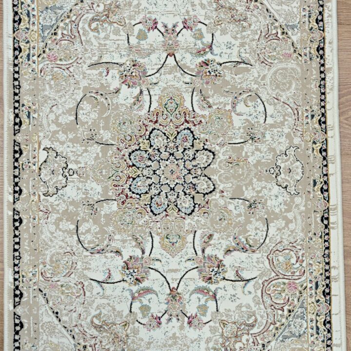 Компактный персидский коврик Aisan 50×80 см, кремовый