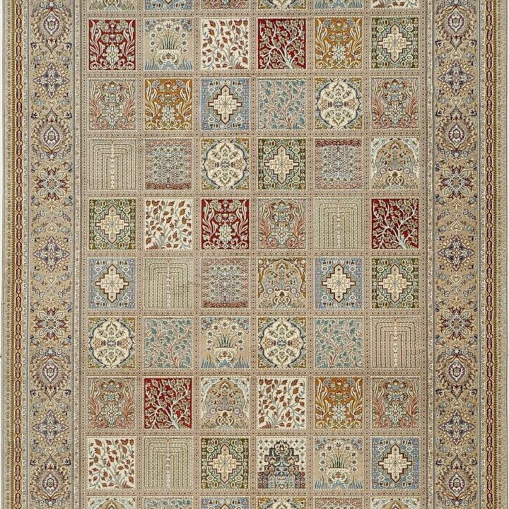 Ковёр персидский высокоплотный с рельефным ворсом "Mosaic бежевый" 150х225 см