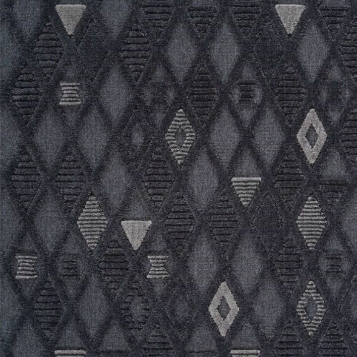 Ковёр тканый с двухуровневым ворсом Bilbao BL16 80х150 см, полиэстер, темно-серый