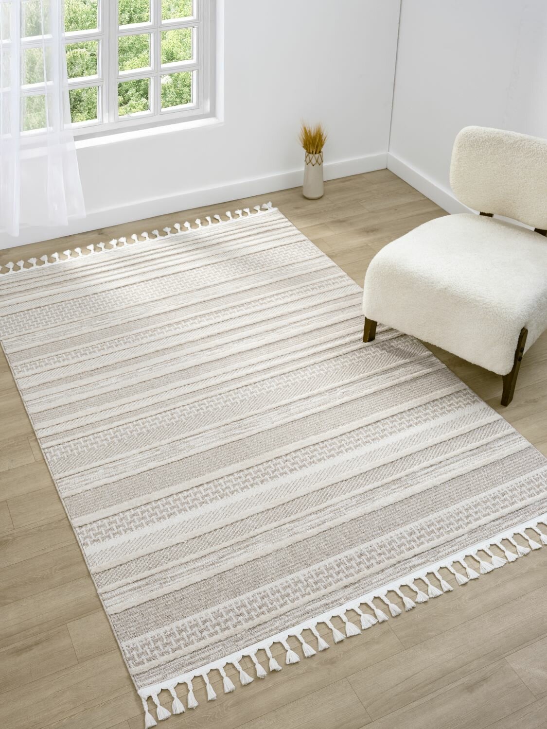 Ковёр тканый с двухуровневым ворсом Bilbao BL18 (BD68A_BIM12) 80х150 см