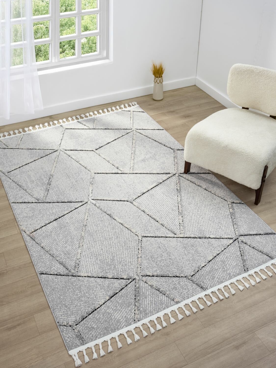Ковёр тканый с двухуровневым ворсом Bilbao BL19 (Z791C) 80х150 см
