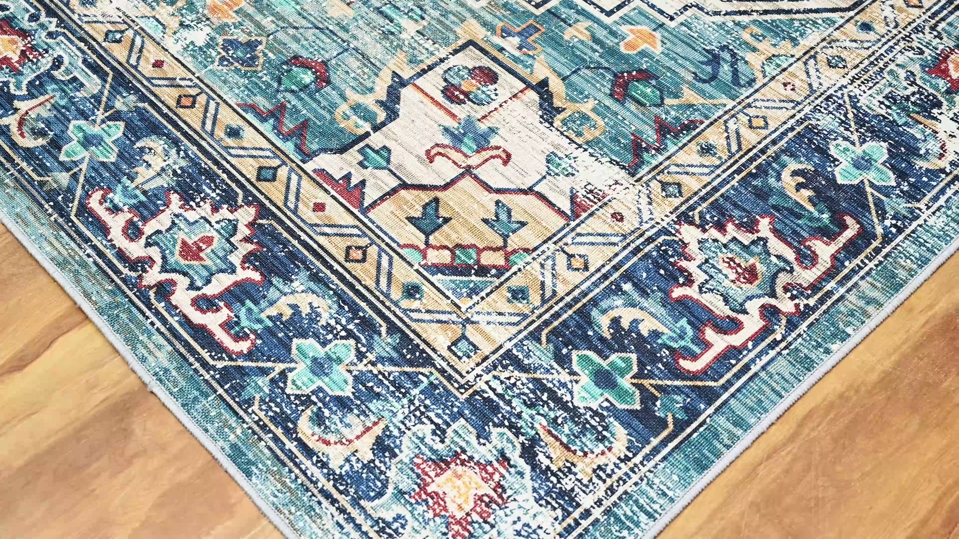 Ковёр принтованный на шенилле "Persian 748 120 x 170 см", серо-бирюзовый