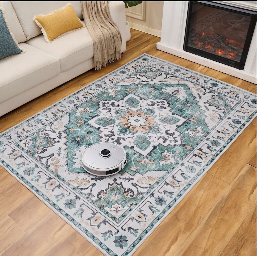 Ковёр принтованный на шенилле "Persian 170 200 x 300 см", бирюзовый