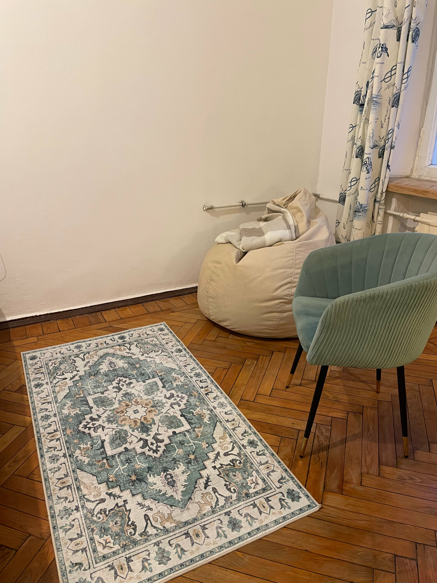 Ковёр принтованный на шенилле "Persian 170 200 x 300 см", бирюзовый