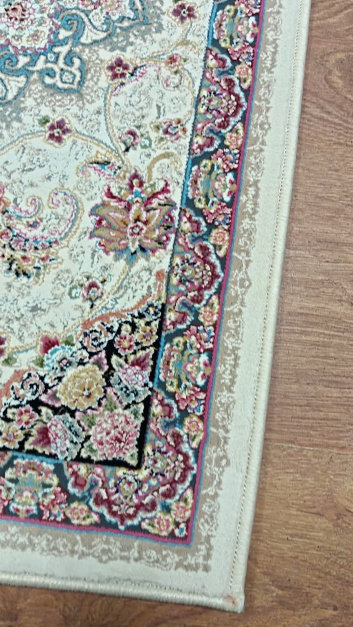 Коврик персидский высокоплотный с рельефным ворсом "ARSHAM кремовый" 50х80 см