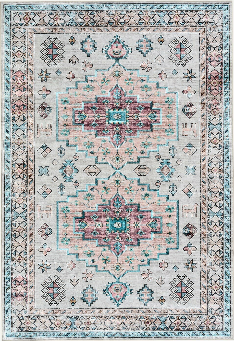Ковёр принтованный на шенилле "Persian 701 80 x 150 см", разноцветный