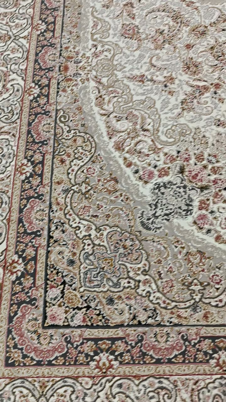 Ковёр персидский высокоплотный с рельефным ворсом "ARSHAM-VIHAN кремовый" 200х300 см